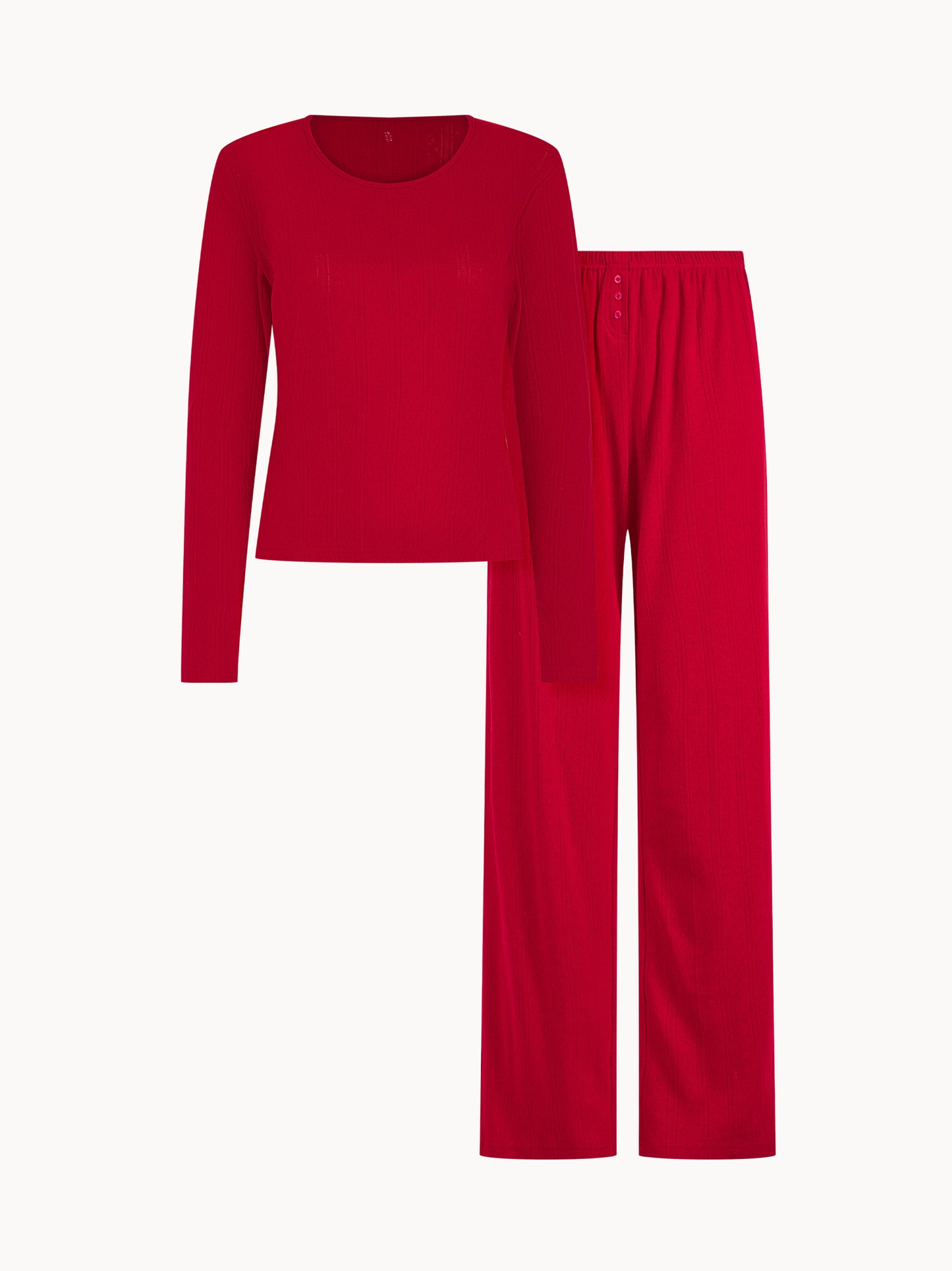 Pointelle Red Pyjama Set